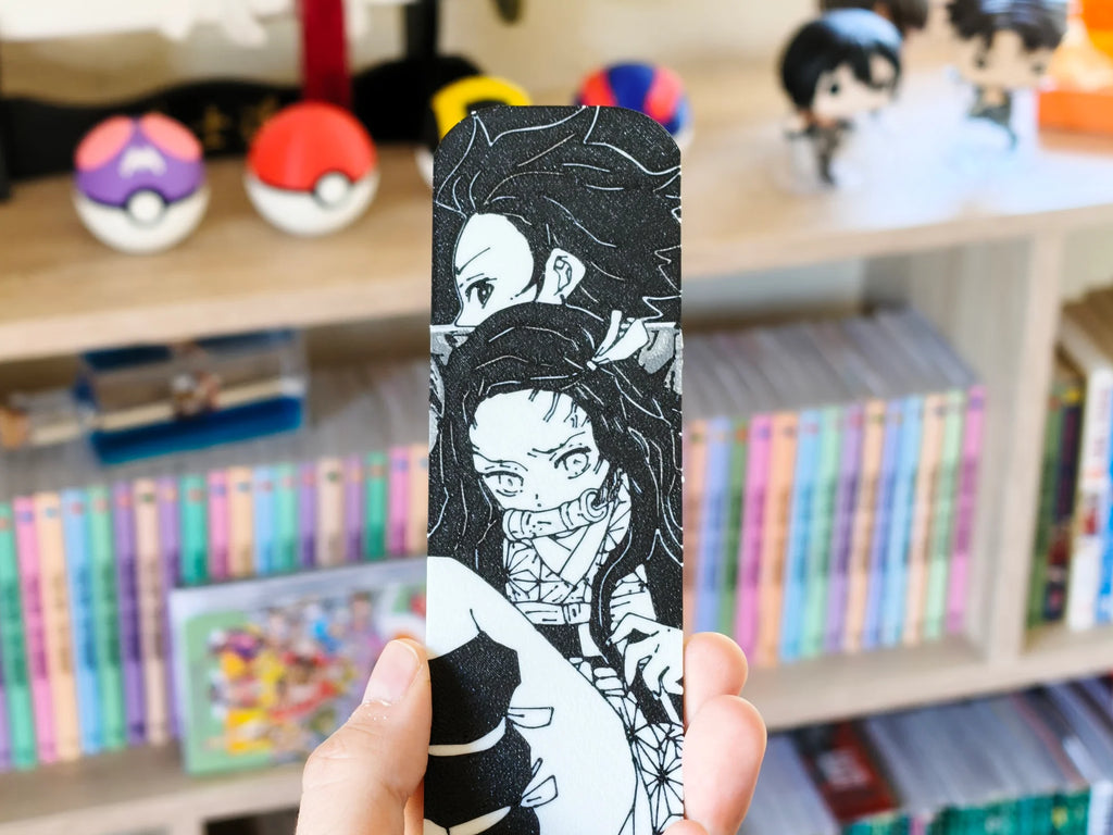 Marcapáginas de Tanjiro y Nezuko