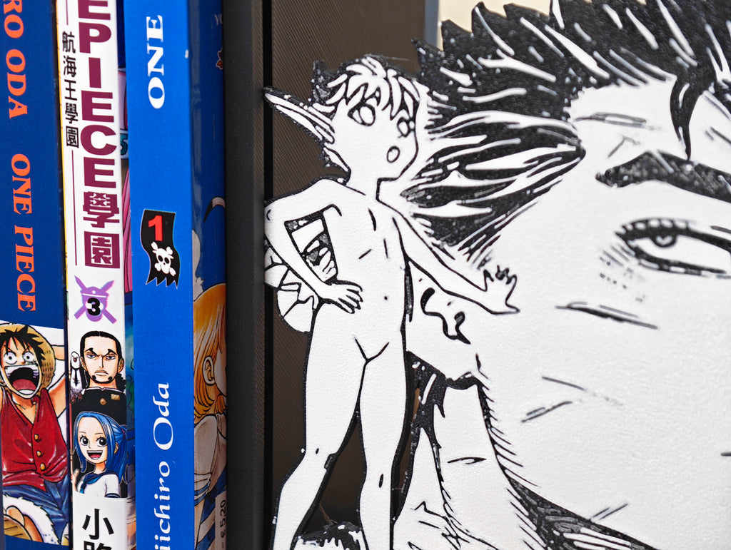 Sujetalibros de Guts y Puck