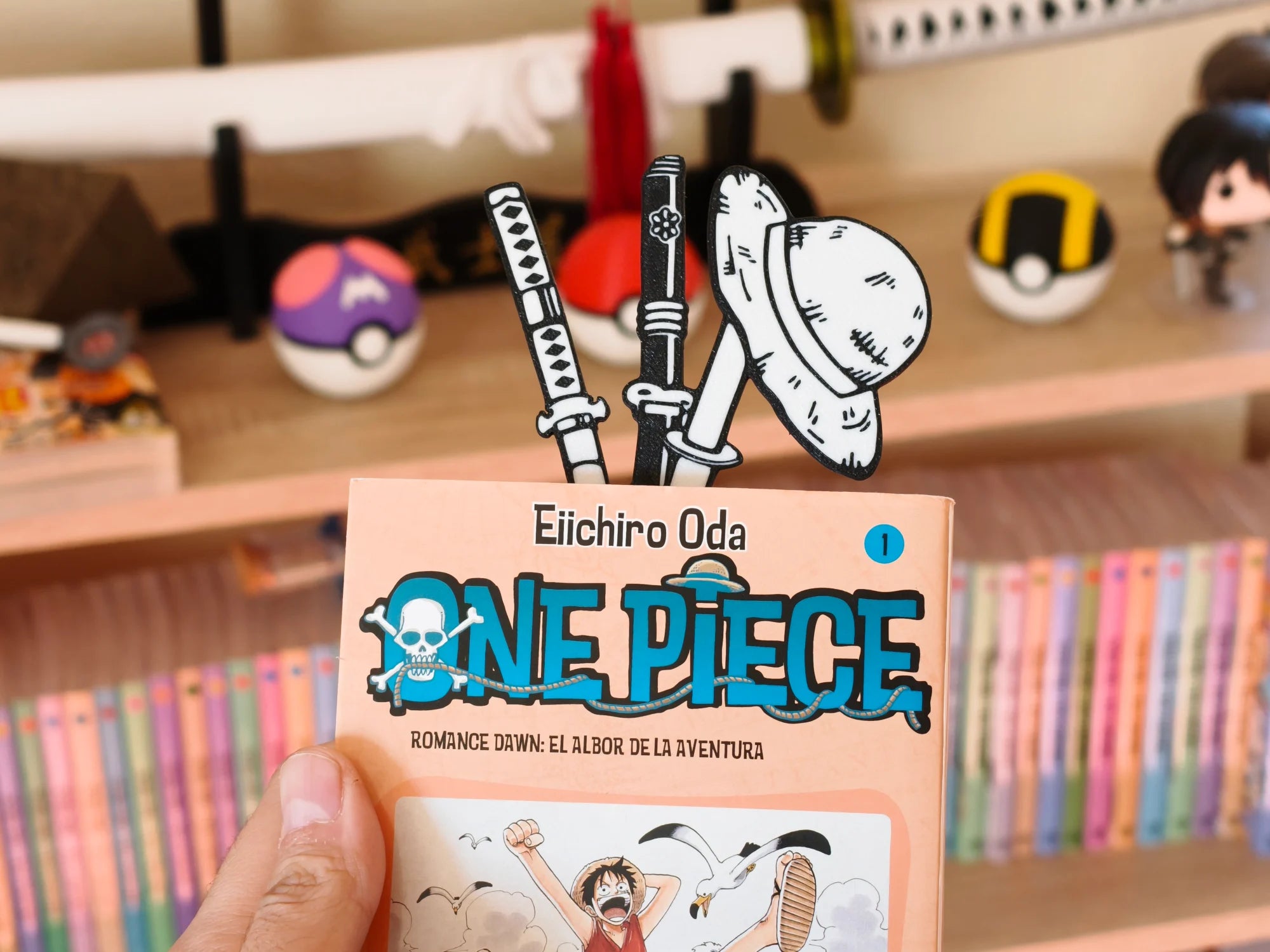 Marcapáginas de las katanas de Zoro