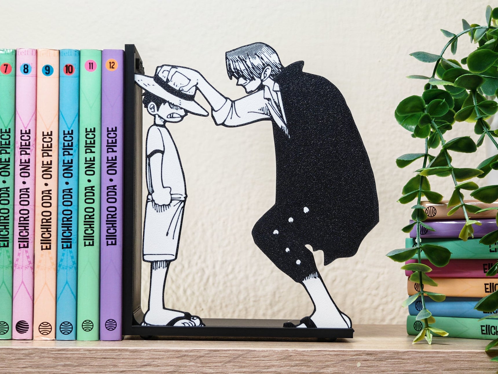 Sujetalibros de Luffy y Shanks