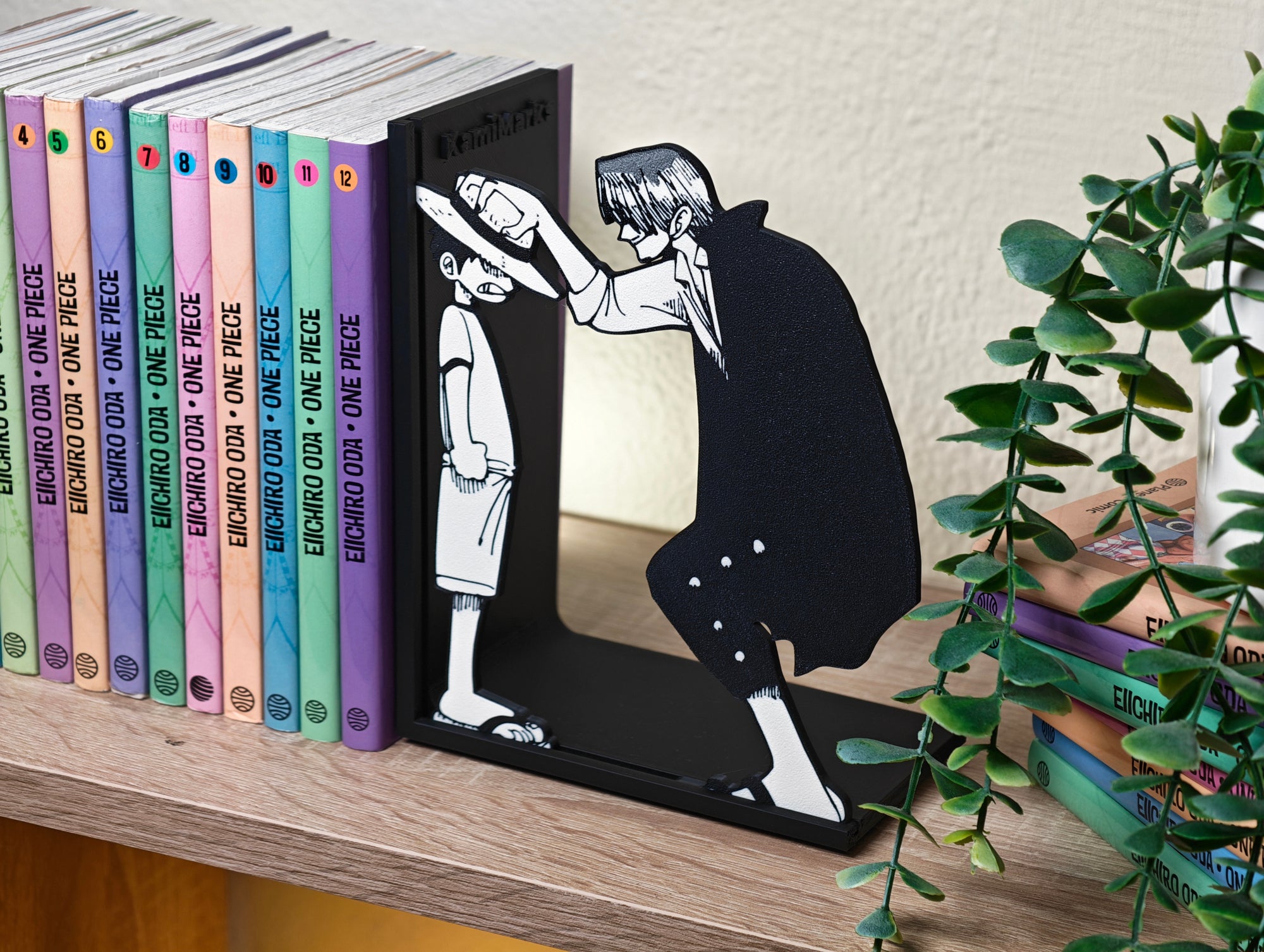 Sujetalibros de Luffy y Shanks