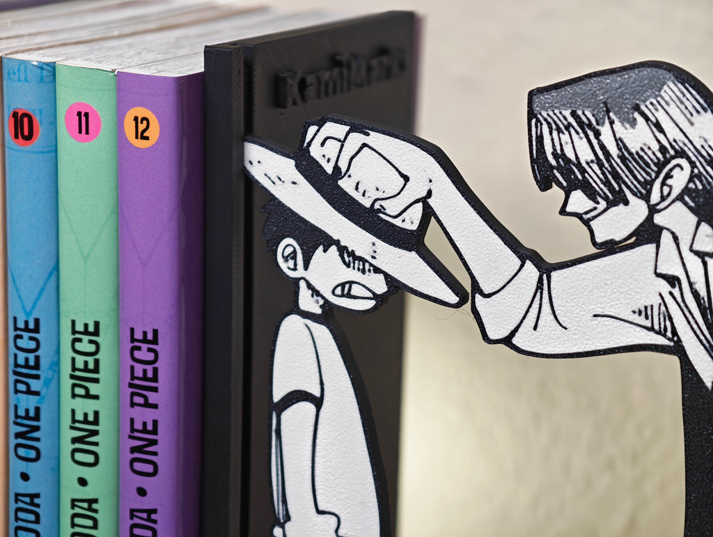 Sujetalibros de Luffy y Shanks