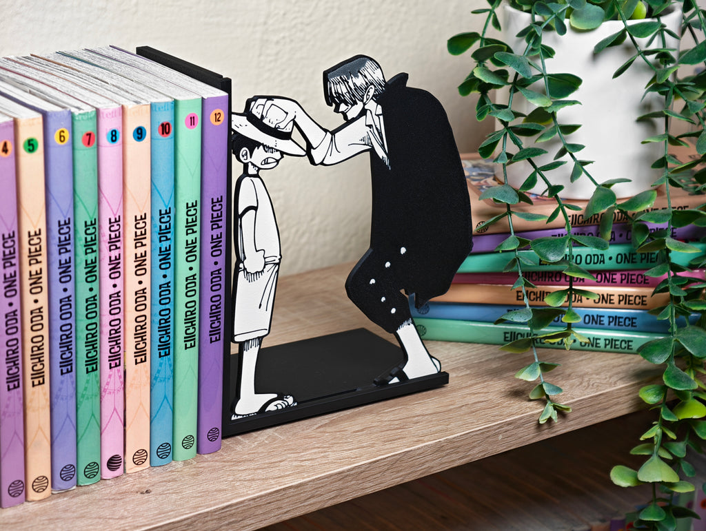 Sujetalibros de Luffy y Shanks
