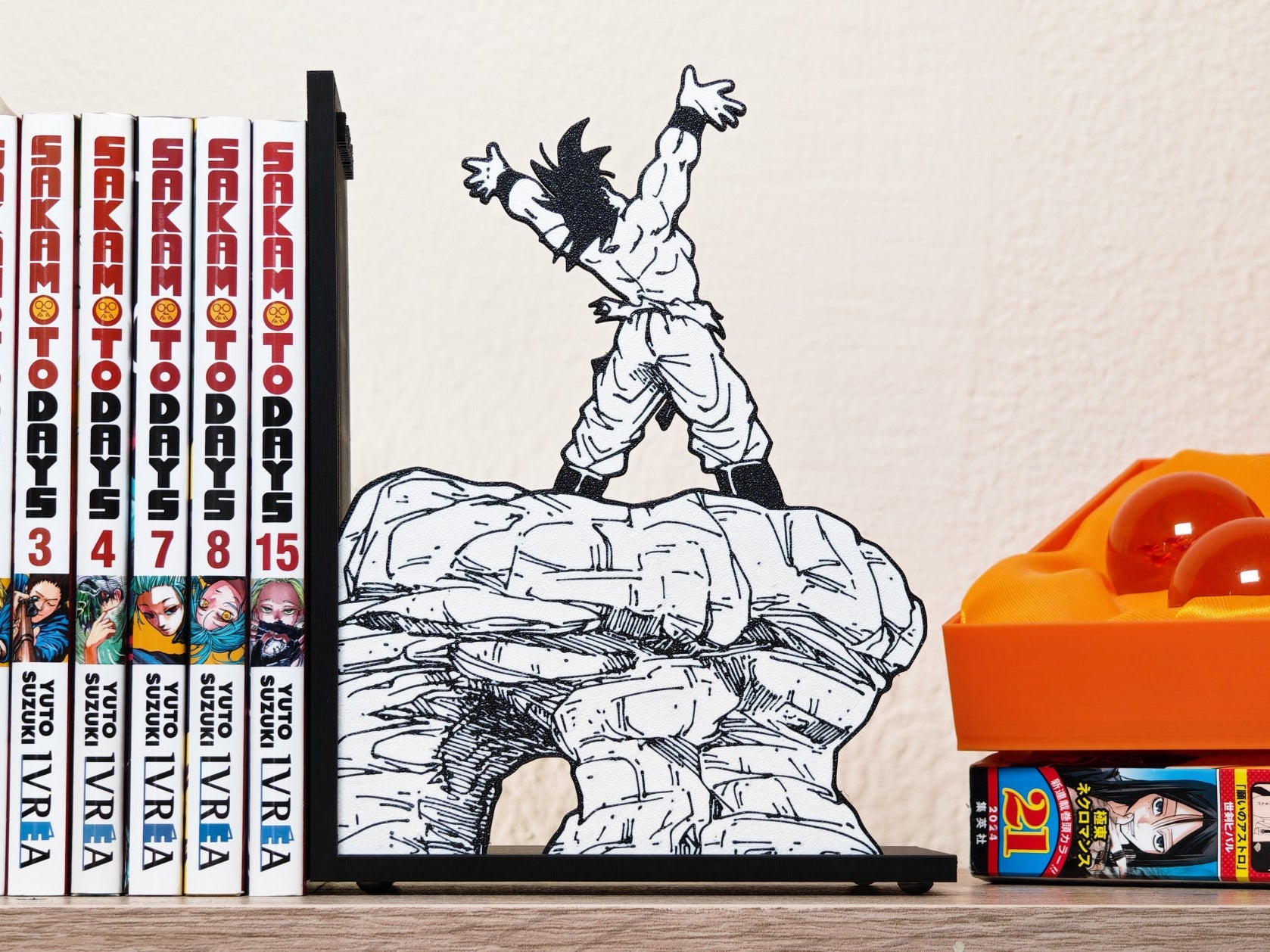 Sujetalibros de Goku haciendo la Genki-dama