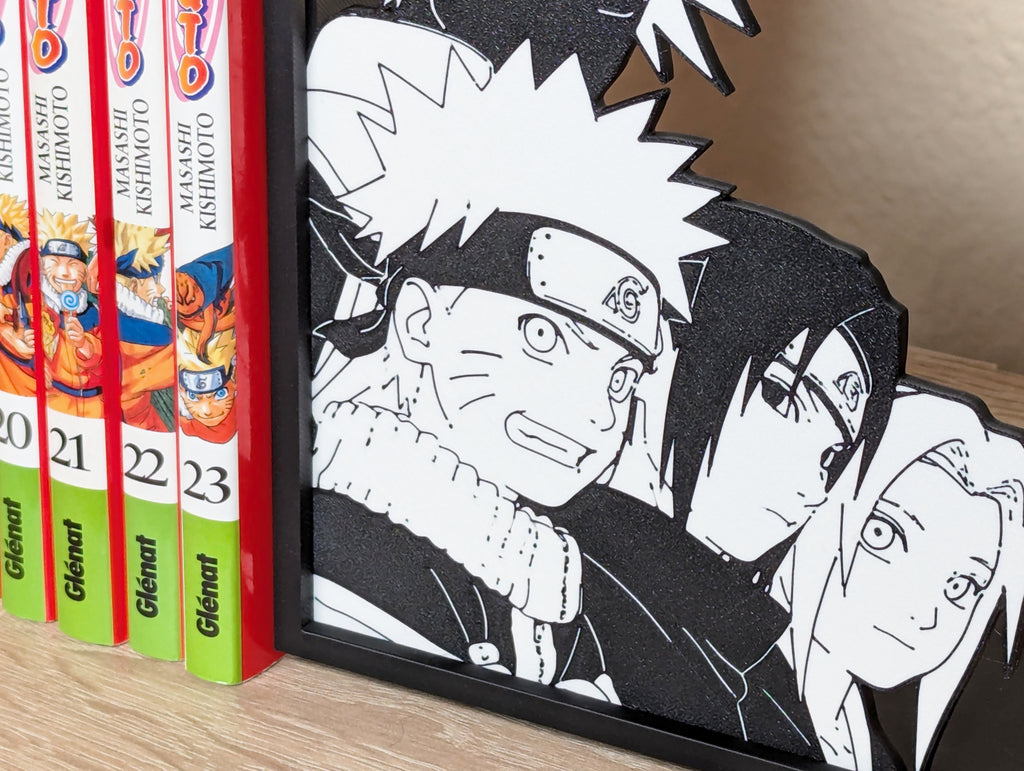 Sujetalibros de Kakashi con sus alumnos