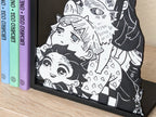 Sujetalibros de Tanjiro, Nezuko, Zenitsu e Inosuke