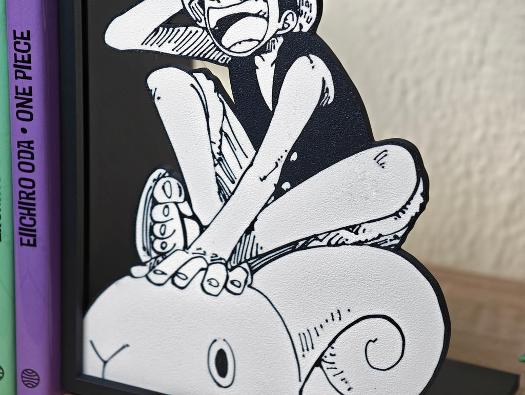 Sujetalibros de Luffy en el Merry