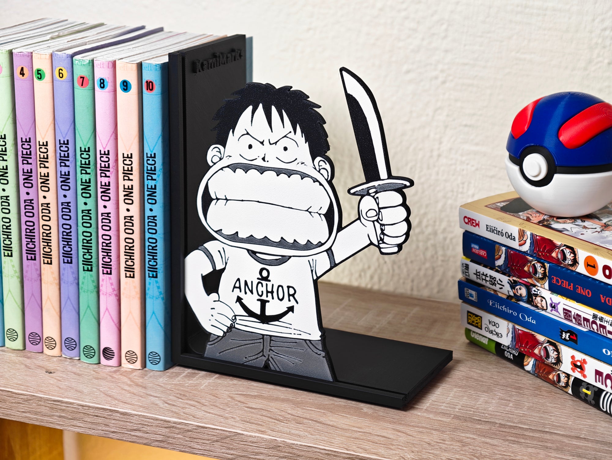 Sujetalibros de Luffy de peque