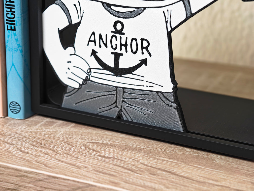 Sujetalibros de Luffy de peque