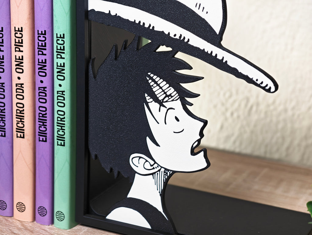 Sujetalibros de Luffy con el sombrero de paja