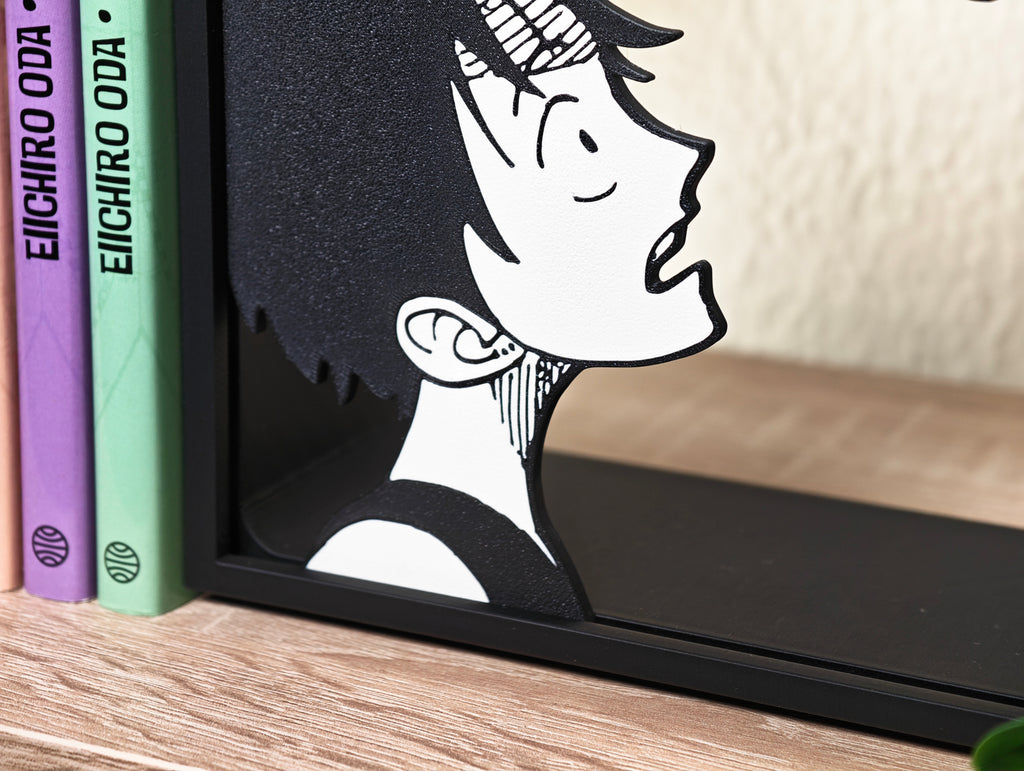 Sujetalibros de Luffy con el sombrero de paja