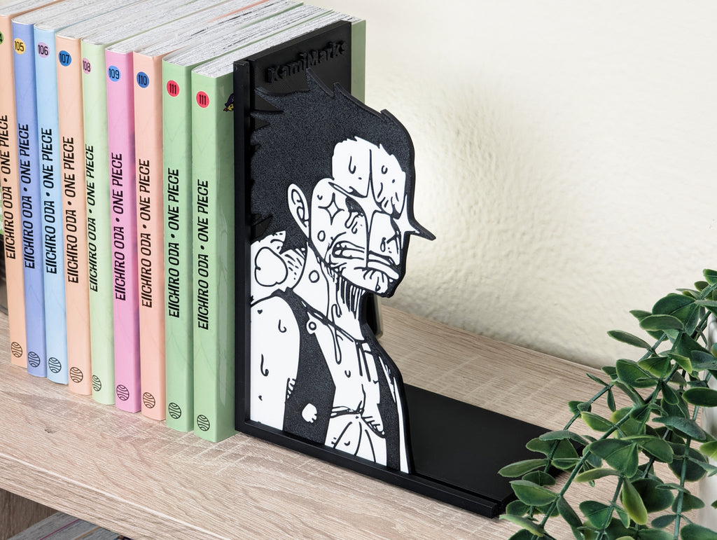 Sujetalibros de Luffy flipando