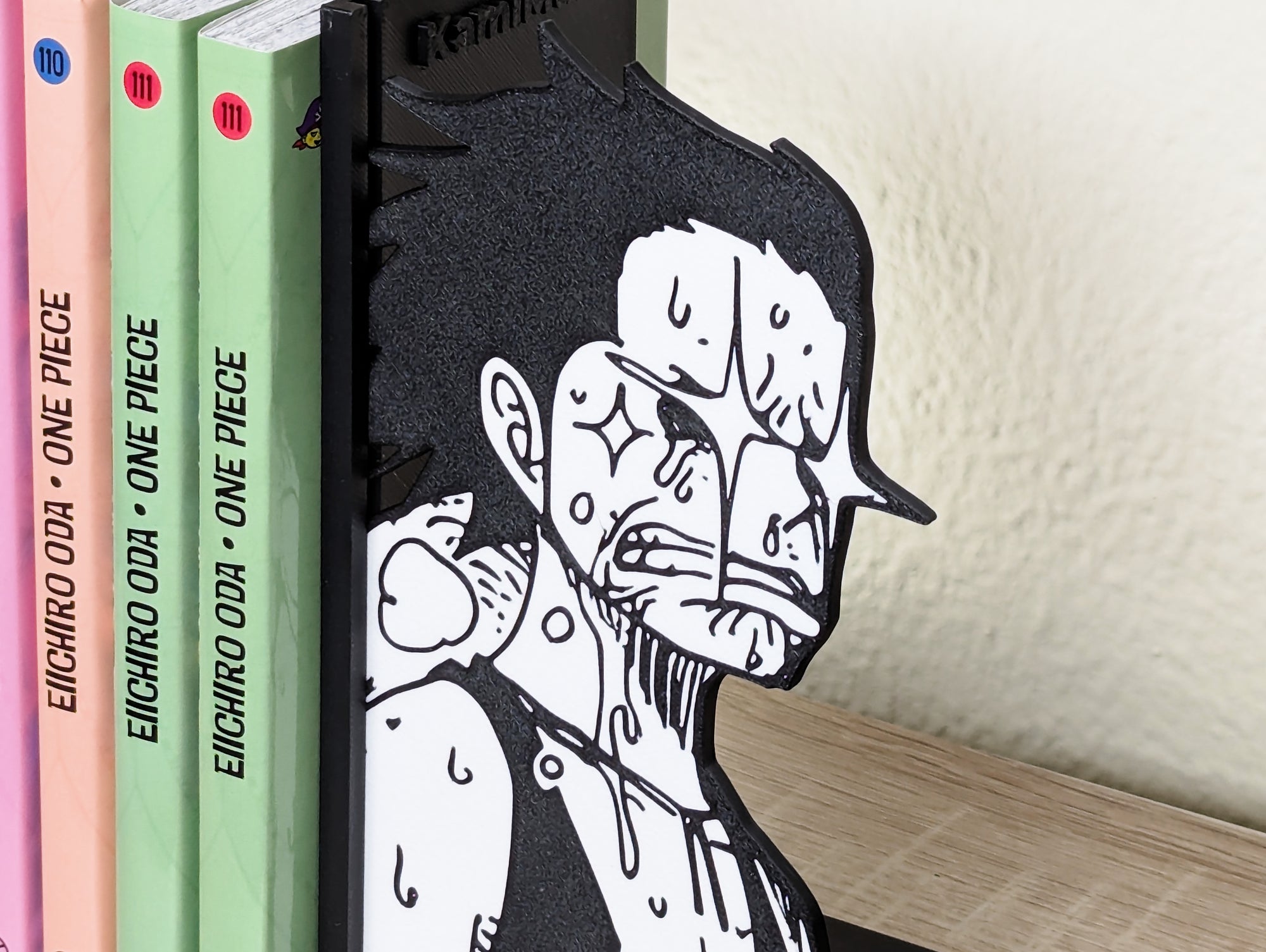 Sujetalibros de Luffy flipando