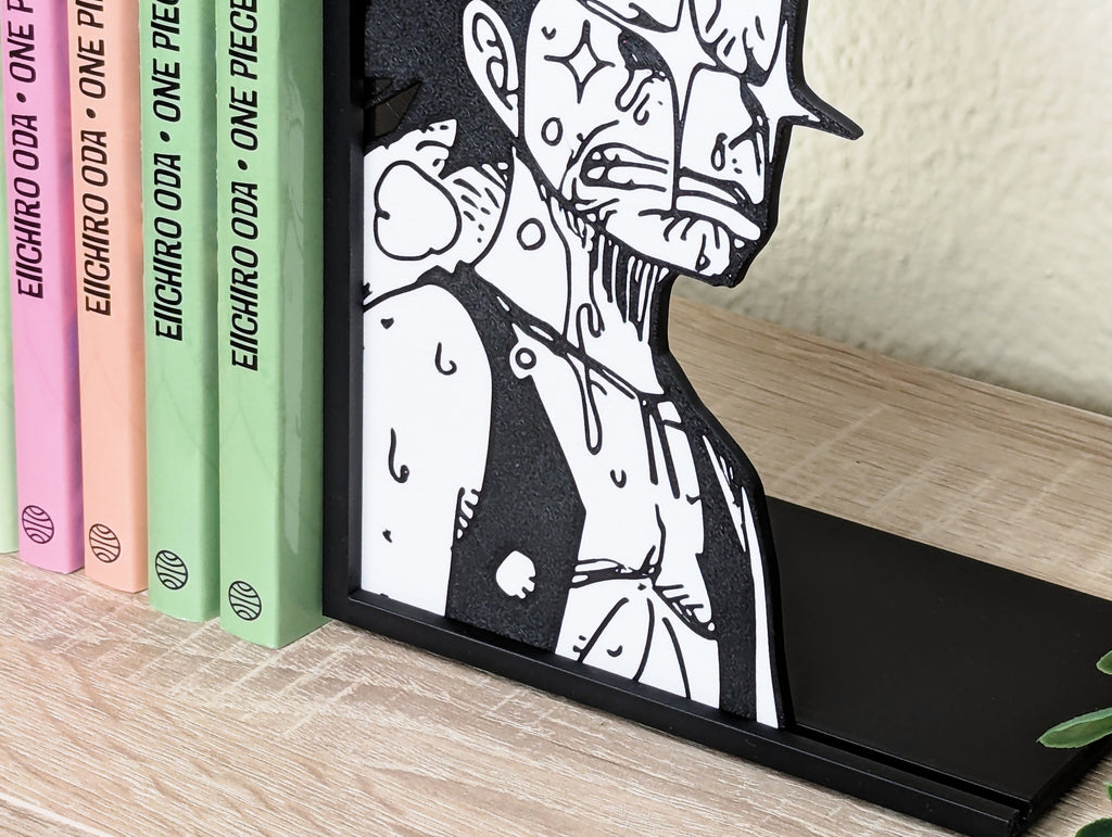 Sujetalibros de Luffy flipando