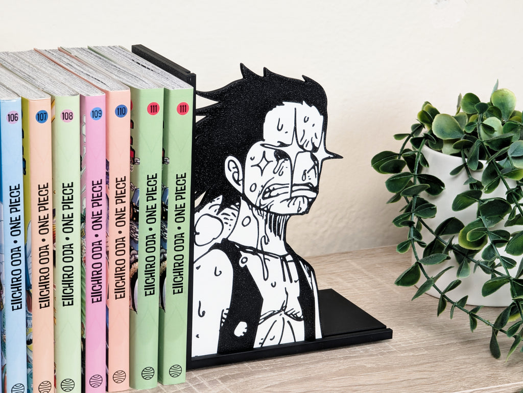 Sujetalibros de Luffy flipando