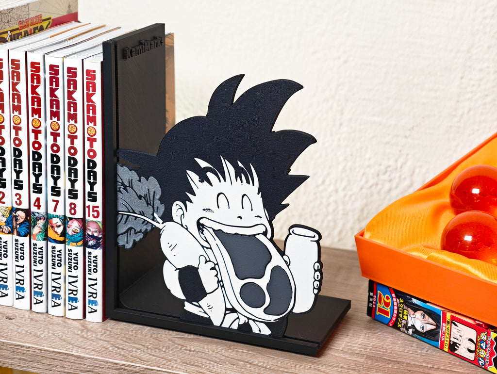 Sujetalibros de Son Goku comiendo