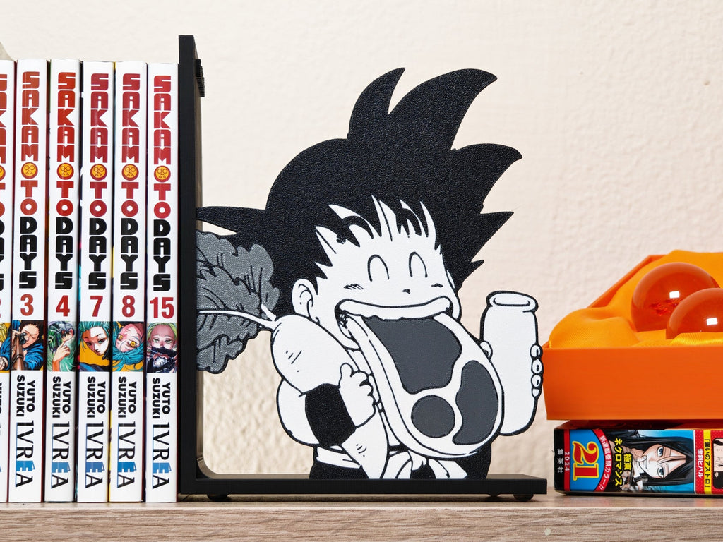 Sujetalibros de Son Goku comiendo