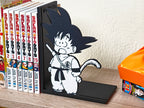 Sujetalibros de Goku flipando con tu biblioteca