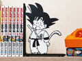 Sujetalibros de Goku flipando con tu biblioteca
