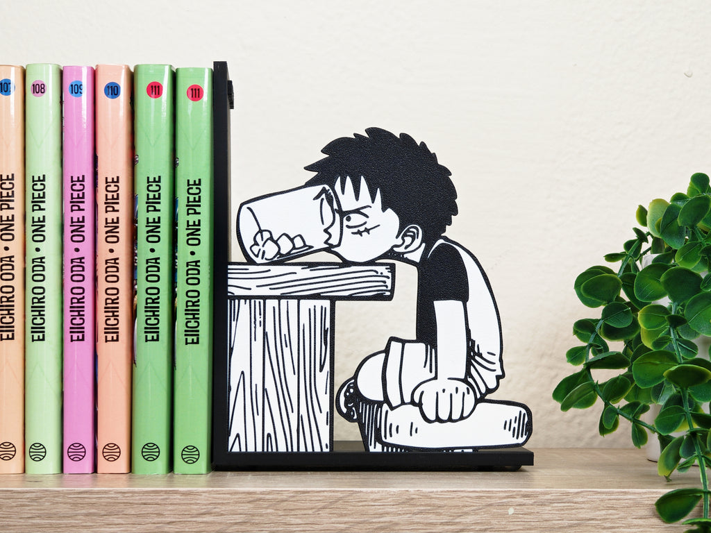 Sujetalibros de Luffy en Villa Foosha