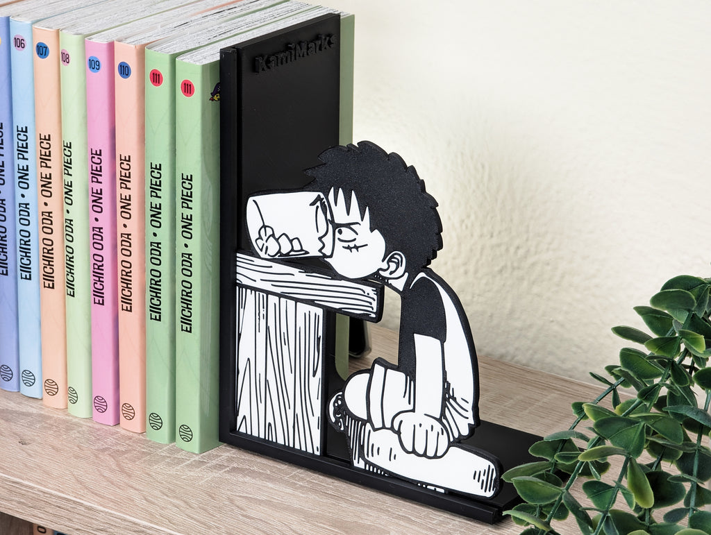 Sujetalibros de Luffy en Villa Foosha