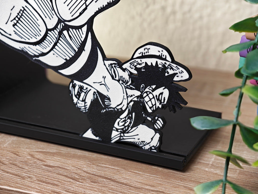 Sujetalibros del puñetazo de Luffy