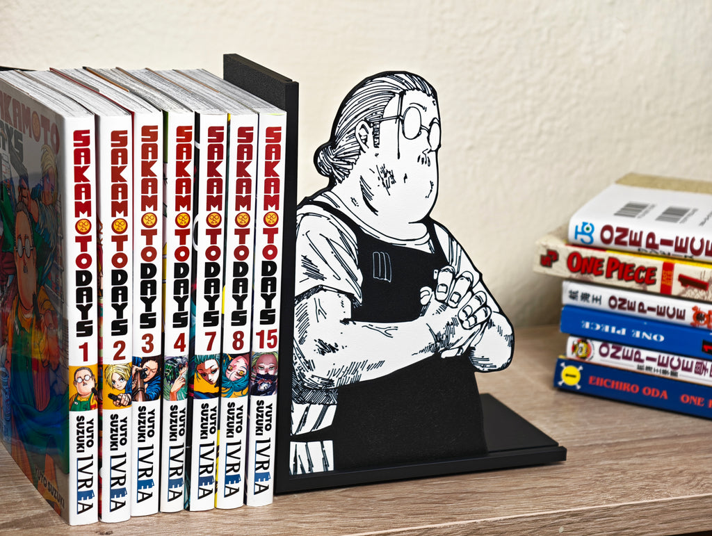 Sujetalibros de Sakamoto crujiéndose los dedos