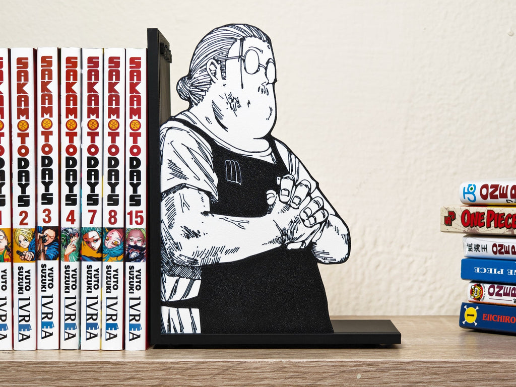 Sujetalibros de Sakamoto crujiéndose los dedos