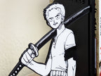 Sujetalibros de Zoro con las katanas