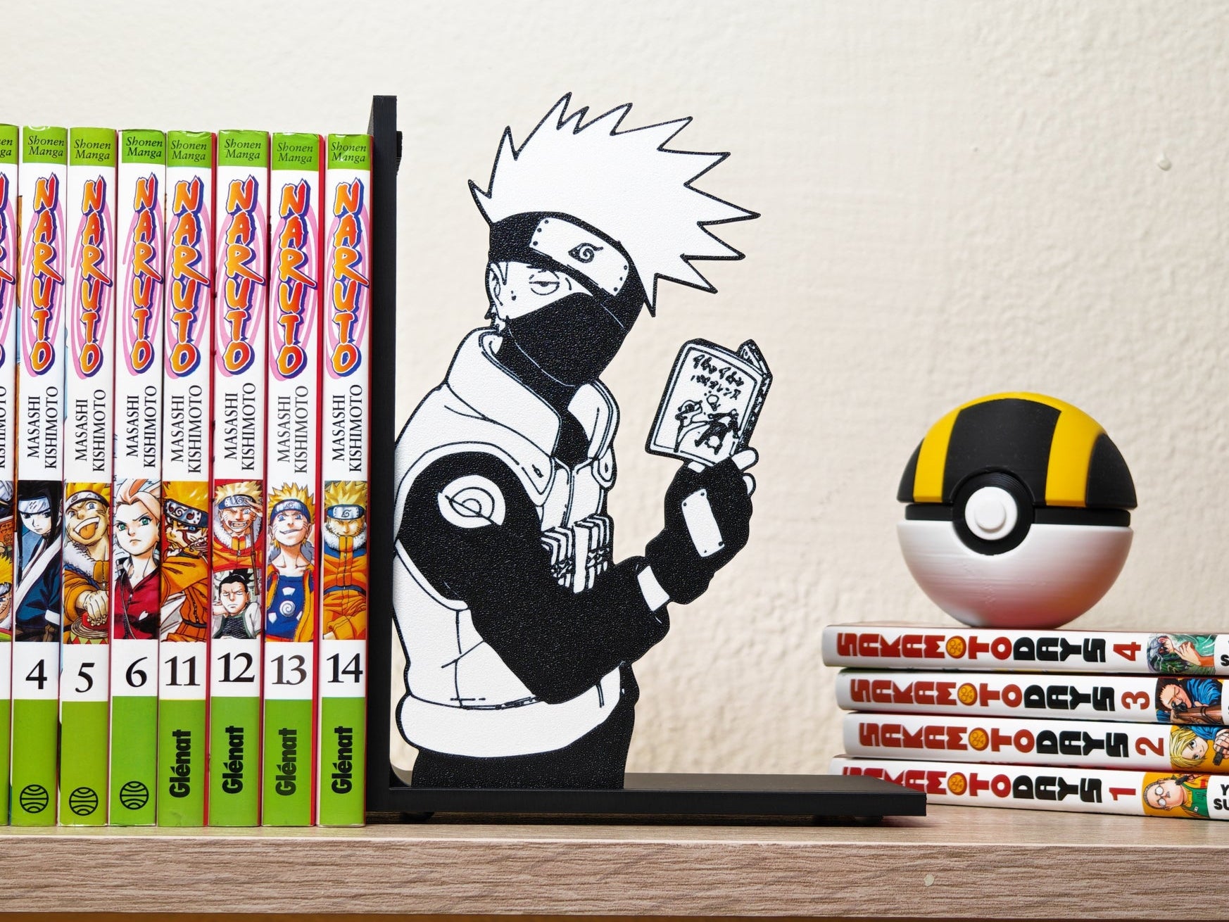 Sujetalibros de Kakashi leyendo