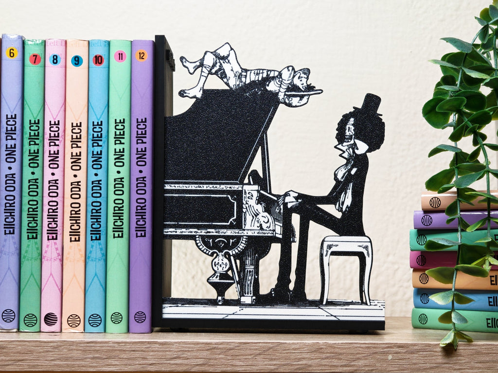 Sujetalibros de Luffy y Brook cantando el Sake de Binks