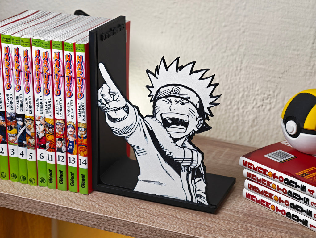 Sujetalibros de Naruto riéndose