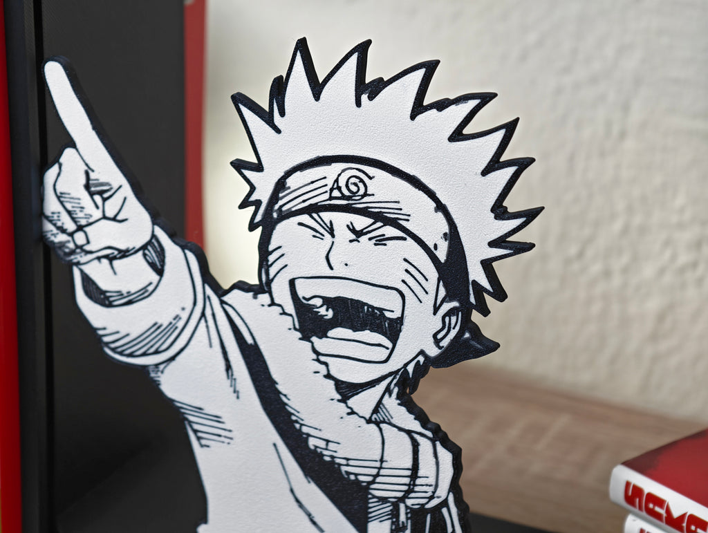 Sujetalibros de Naruto riéndose