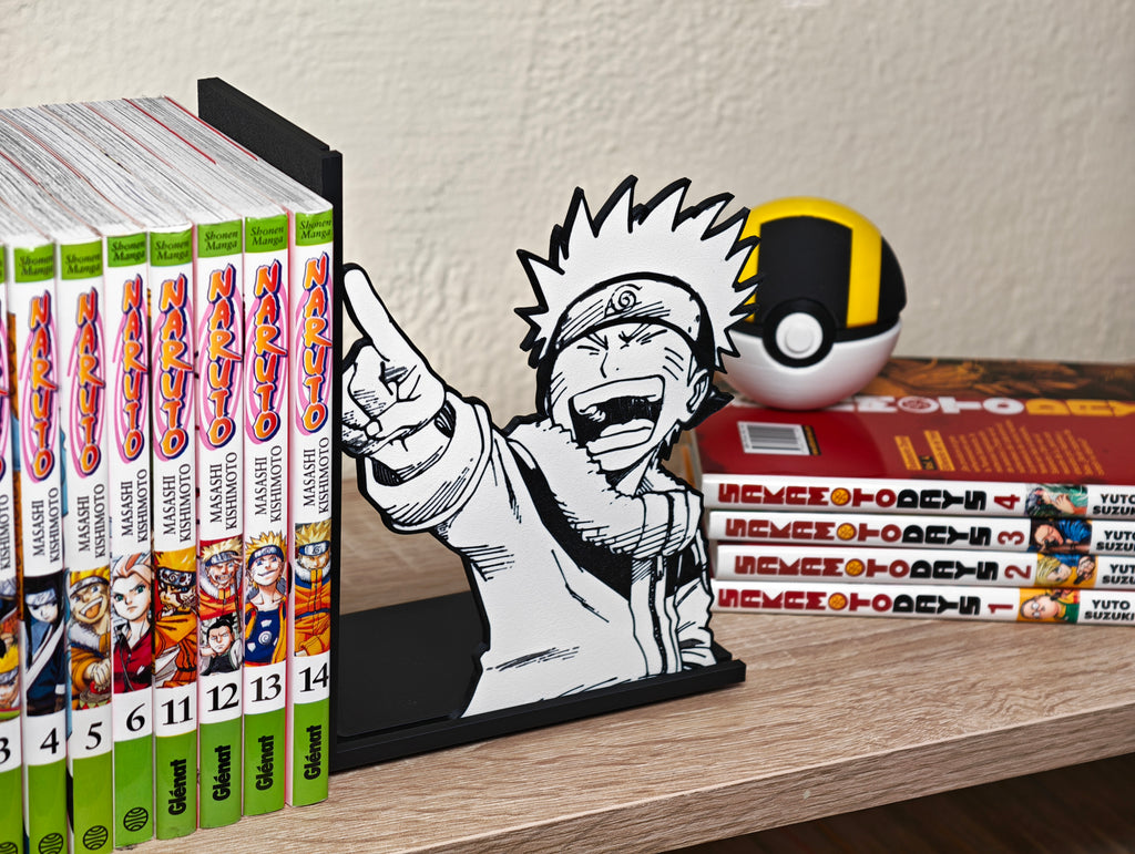 Sujetalibros de Naruto riéndose